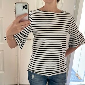 Classic navy and white stripped top